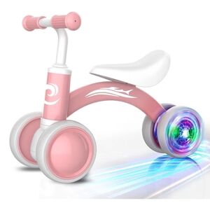 Colorful Lighting Baby Balance Bike Toys for 1 Year Old Girl Gifts, 10-36 Month